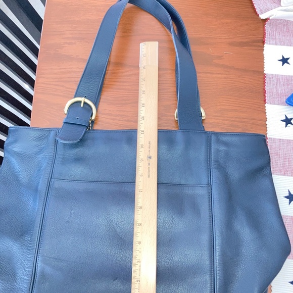 Coach Leather Large Tote. Waverly Style. Blue - Picture 4 of 6